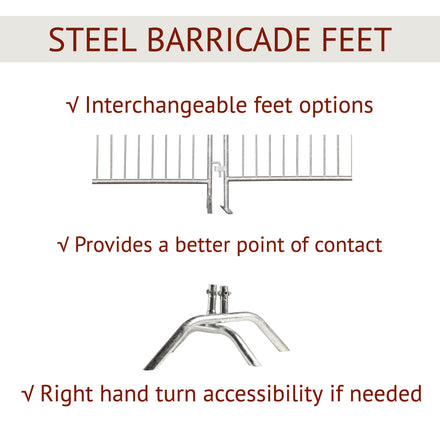 Lightweight Hot-Dipped Galvanized Steel Barricade, 8.5 Ft. - Angry Bull Barricades