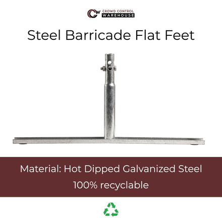 Barricade in a Box™ 2.0, 2-Piece Lightweight Hot Dipped Steel, 8.5 Ft. - Angry Bull Barricades