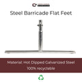 20 Pack - 8.5 Ft Hot-Dipped Galvanized Steel Barricades