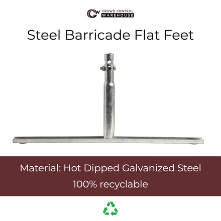 20 Pack - 8.5 Ft Hot-Dipped Galvanized Steel Barricades