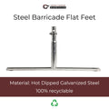 Barricade in a Box™ - Heavy Duty Interlocking Steel Barricade, 8.5 Ft. - Angry Bull Barricades