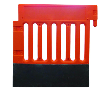 Orange ADA Pedestrian Barricade with base