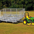 Aluminum Portable Bleachers - Low Rise with Fence 5&10 Row