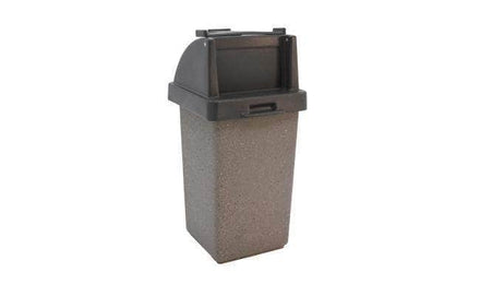 Concrete Waste Container with Push Door Lid and Tray Caddy - 30 Gallon Capacity