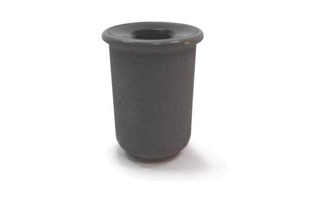Senora Series Medium Concrete Waste Container with Aluminum Funnel Lid - 24 Gallon Capacity