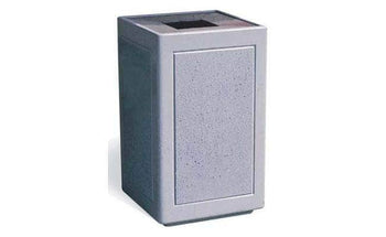 Modern Square ADA Accessible Waste Container with Aluminum Lid - 22 Gallon Capacity