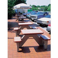 Two Bench ADA Accessible Square Concrete Picnic Table