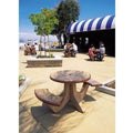 Two Bench Seat Round Concrete Picnic Table