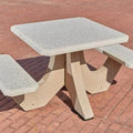 Two Bench Square Concrete Picnic Table
