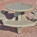 Four Bench Round Concrete Picnic Table
