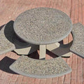Four Bench Round Concrete Picnic Table