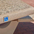 Three Bench ADA Accessible Round Concrete Picnic Table