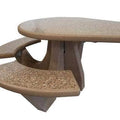 Three Bench ADA Accessible Round Concrete Picnic Table