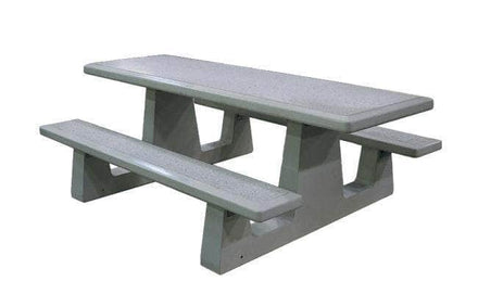 Rectangular ADA Accessible Concrete Picnic Table Set