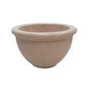 Large round dish outdoor concrete planters for sale