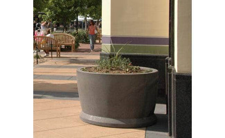 Large round outdoor concrete planter for sale