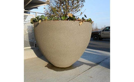 Large round outdoor concrete planters for sale