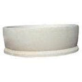 Low Profile Large Concrete Bowl Style Planter - 72 in. x 24 in.