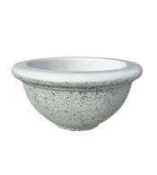 Large round dish outdoor concrete planters for sale