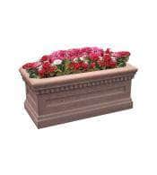 Ornate rectangular concrete planter for sale optimal for security and landscaping