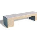 Modern Rectangular Straight Tech Concrete Park Bench