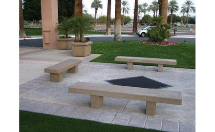 6 Ft Backless Rectangular University Park Bench