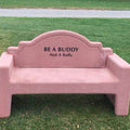 Plain Back Memorial Style Rectangular Concrete Park Bench