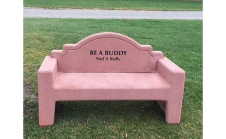 Plain Back Memorial Style Rectangular Concrete Park Bench