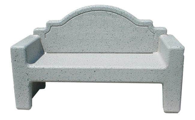 Plain Back Memorial Style Rectangular Concrete Park Bench Crowd