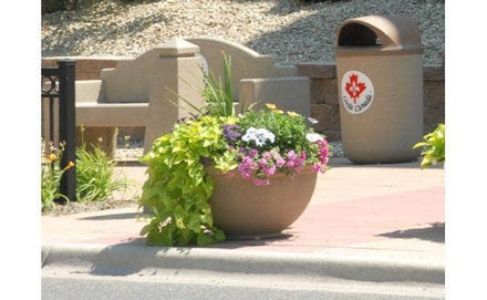 Large round concrete planter for sale perfect for landscaping