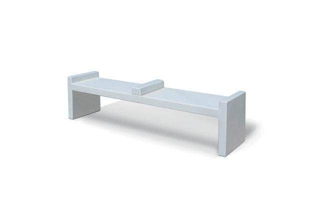 6 Ft Skateboard Prevention Park Bench with 2 Seats