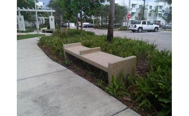 6 Ft Skateboard Prevention Park Bench with 2 Seats