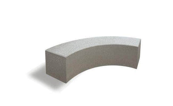 Basic Modern 74 in. Curved Concrete Park Bench