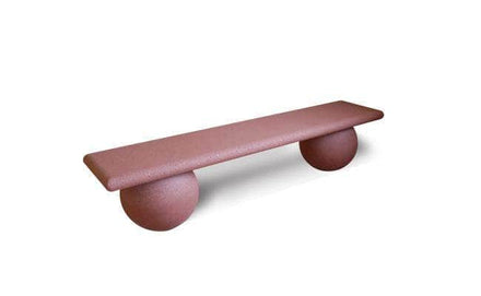 6 Ft. Straight Backless Concrete Park Bench with Spheres