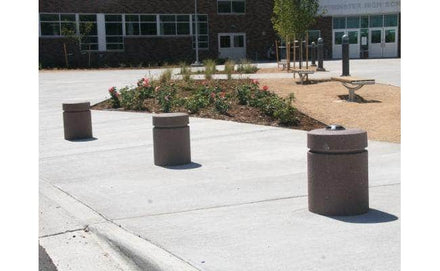 Short Cylindrical Bollard with Reveal Line