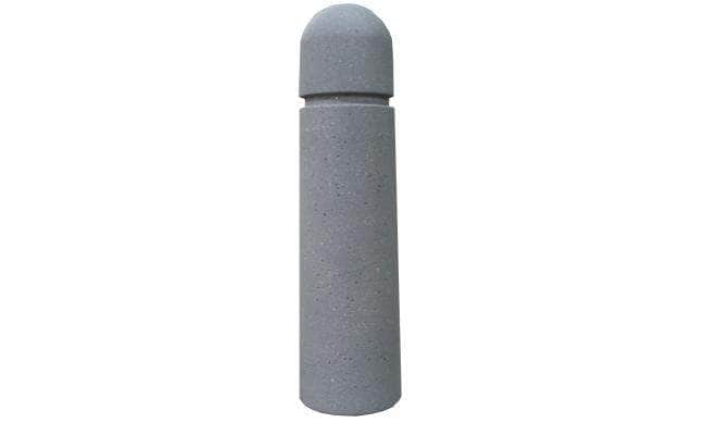 Cylindrical Bollard with Round Top and Reveal Line for reflective tape