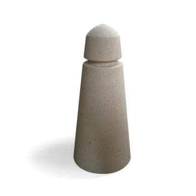 Tapered Cylindrical Bollard with Reveal Line for sale, compatible with reflective tape for increased visibility
