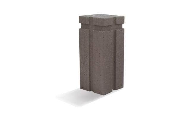 Modern, Rectangular bollard with Reveal Lines