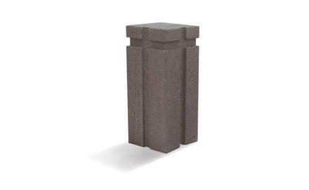 Modern, Rectangular bollard with Reveal Lines