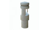 Cylindrical Bollard with Recessed Built-In Lighting