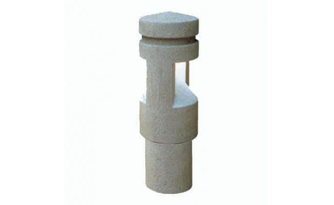 Cylindrical Bollard with Recessed Built-In Lighting