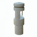Cylindrical Bollard with Recessed Built-In Lighting