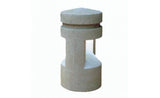 Cylindrical Bollard with Recessed Built-In Lighting