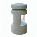 Cylindrical Bollard with Recessed Built-In Lighting