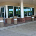 Cylindrical Bollard with Built-In Lighting