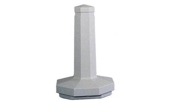 Octagonal Decorative Bollard with Flange Base and Reveal Line