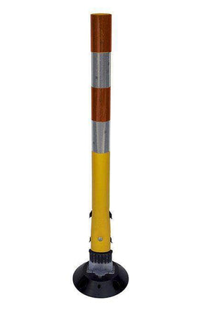 Flexstake Traffic Delineator 750 Series Surface Mount Tubular Post Center Line Round Base