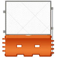 Traffix Water Wall Construction Jersey Barrier - 32 in. H x 72 in. L x 18 in. W, 80 lbs