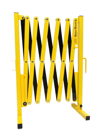 Safety Yellow and Black Versa-Guard Heavy Duty 11 Ft. Standard Length Expanding Barricade