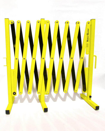 Fluorescent Yellow and Black Versa-Guard Heavy Duty 15 Ft. Extra Length Expanding Barricade